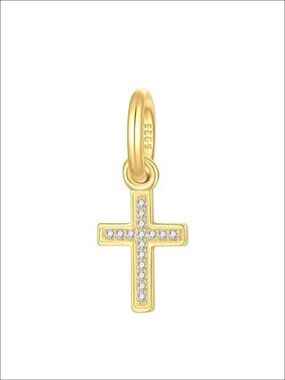 925 Sterling Silver Cross Charm Bead for Bracelet Necklace Hypoallergenic Gift